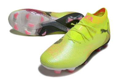 Puma Future 8 Ultimate FG Firm Ground Soccer Cleats - Yellow/Black/Pink