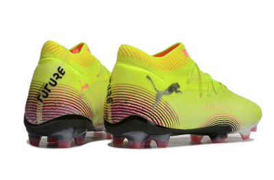 Puma Future 8 Ultimate FG Firm Ground Soccer Cleats - Yellow/Black/Pink