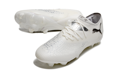Puma Future 8 Ultimate FG Firm Ground Soccer Cleats - White/Silver/Black