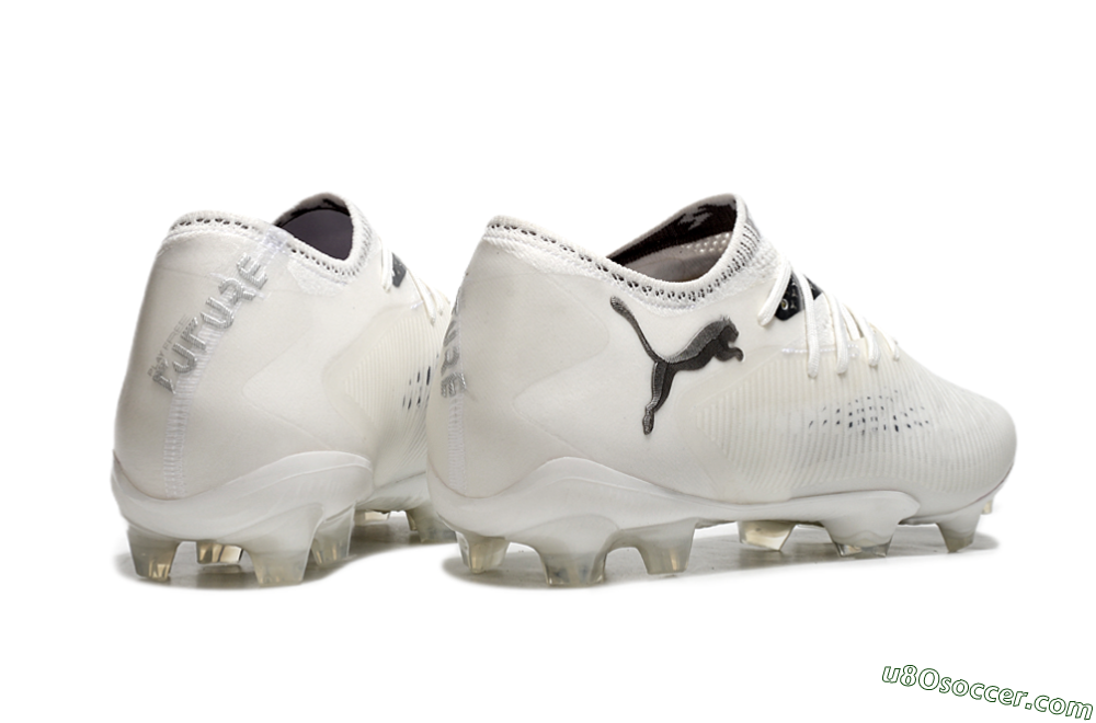 Puma Future 8 Ultimate FG Firm Ground Soccer Cleats - White/Silver/Black 6