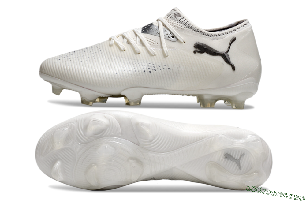 Puma Future 8 Ultimate FG Firm Ground Soccer Cleats - White/Silver/Black 0