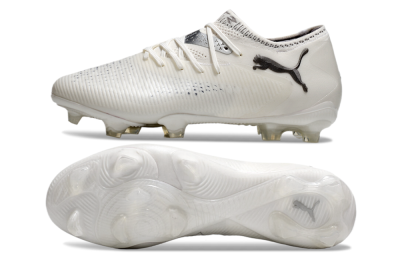 Puma Future 8 Ultimate FG Firm Ground Soccer Cleats - White/Silver/Black