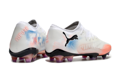 Puma Future 8 Ultimate FG Firm Ground Soccer Cleats - White/Pink/Blue