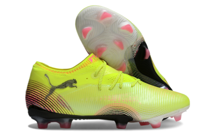 Puma Future 8 Ultimate FG Firm Ground Soccer Cleats - Yellow/Black/Pink