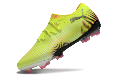 Puma Future 8 Ultimate FG Firm Ground Soccer Cleats - Yellow/Black/Pink