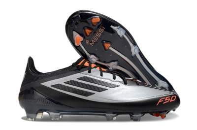 Adidas F50 Elite Messi FG Firm Ground Soccer Cleats - Silver/Black/Orange