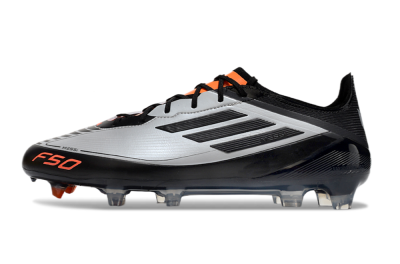 Adidas F50 Elite Messi FG Firm Ground Soccer Cleats - Silver/Black/Orange