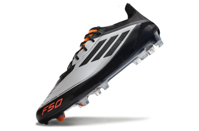 Adidas F50 Elite Messi FG Firm Ground Soccer Cleats - Silver/Black/Orange