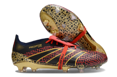 Adidas Predator Elite Foldover Tongue FG Firm Ground Soccer Cleats - Red/Black/Gold