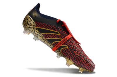 Adidas Predator Elite Foldover Tongue FG Firm Ground Soccer Cleats - Red/Black/Gold