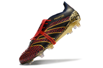 Adidas Predator Elite Foldover Tongue FG Firm Ground Soccer Cleats - Red/Black/Gold