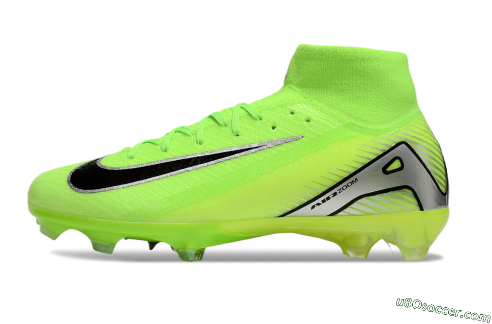 Nike Air Zoom Mercurial Superfly 10 Academy FG Firm Ground Soccer Cleats - Yellow/Black/Silver 2