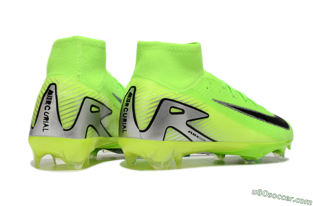 Nike Air Zoom Mercurial Superfly 10 Academy FG Firm Ground Soccer Cleats - Yellow/Black/Silver 6