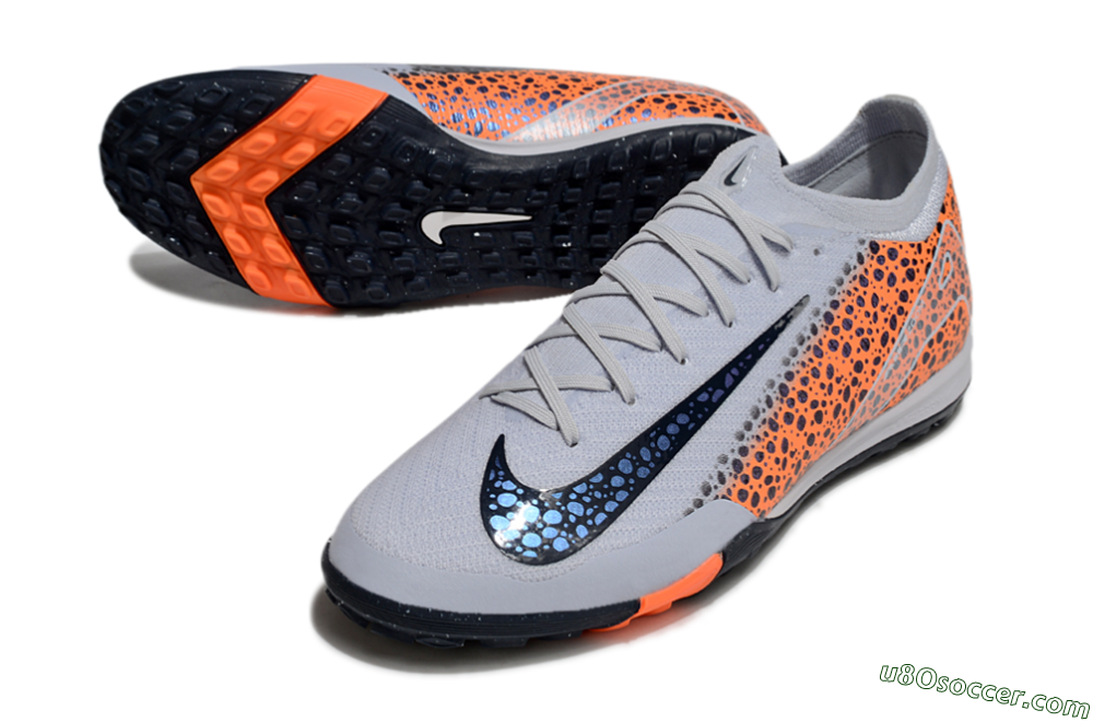 Nike Air Zoom Mercurial Vapor 16 Elite TF Artificial Turf Soccer Shoes - Grey/Black/Orange 3
