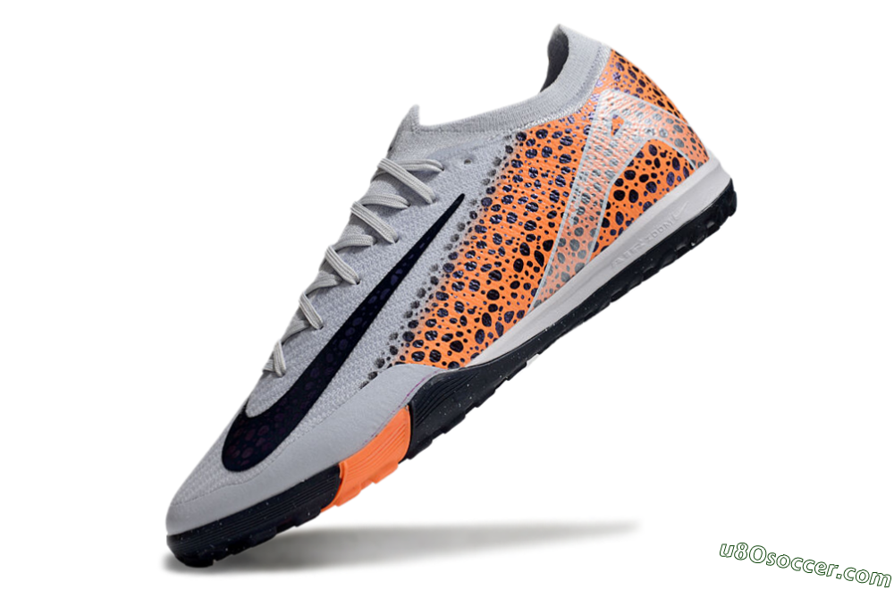 Nike Air Zoom Mercurial Vapor 16 Elite TF Artificial Turf Soccer Shoes - Grey/Black/Orange 5
