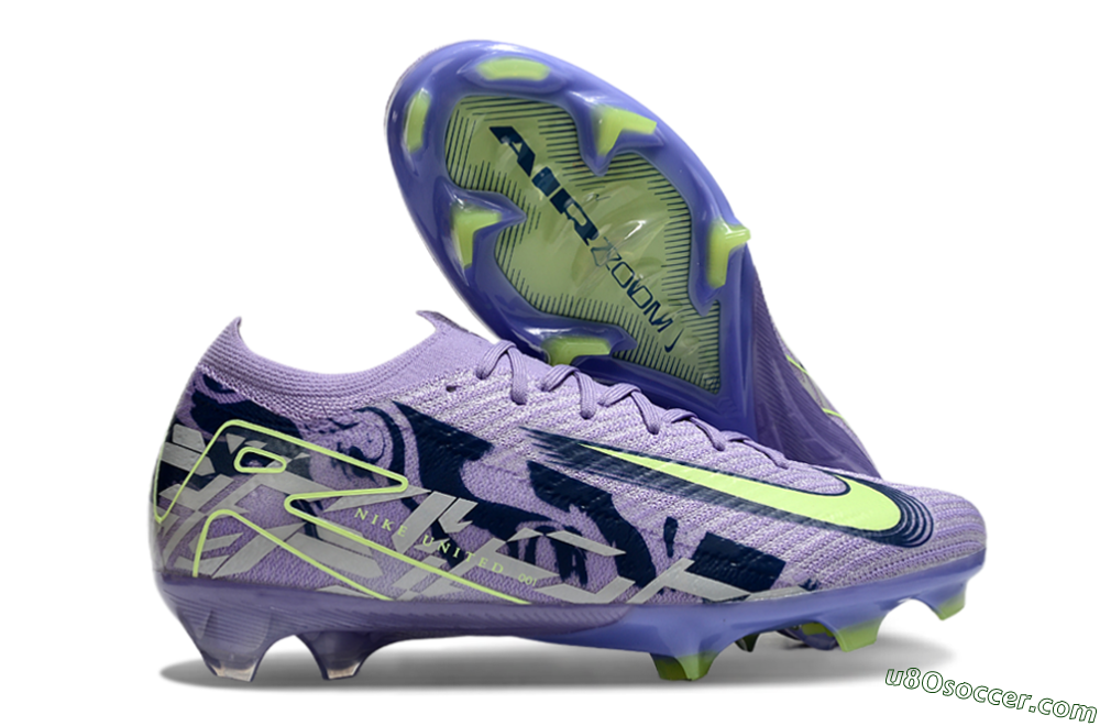 Nike Air Zoom Mercurial Vapor 16 Elite FG Firm Ground Soccer Cleats - Purple/Yellow/White 1