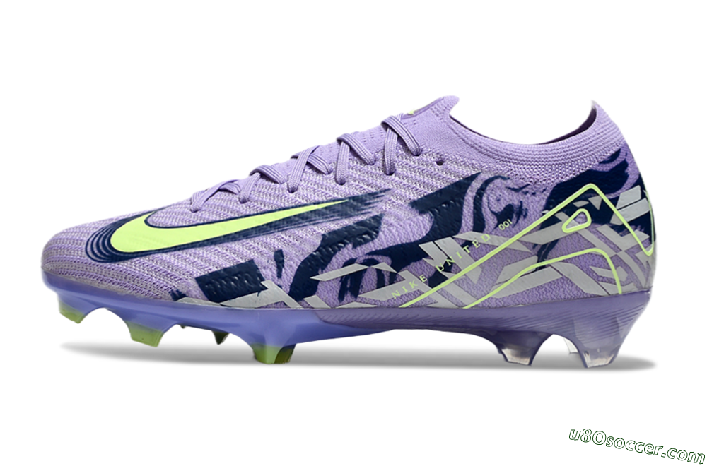Nike Air Zoom Mercurial Vapor 16 Elite FG Firm Ground Soccer Cleats - Purple/Yellow/White 2