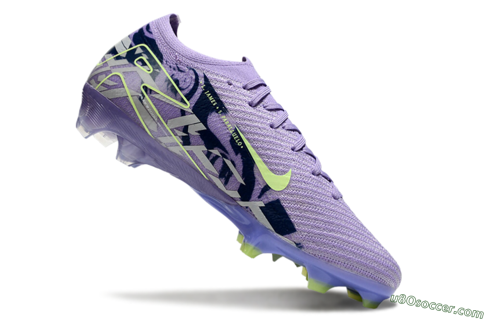 Nike Air Zoom Mercurial Vapor 16 Elite FG Firm Ground Soccer Cleats - Purple/Yellow/White 4