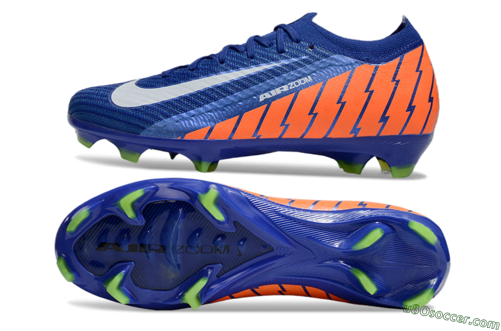 Nike Air Zoom Mercurial Vapor 16 Elite FG Firm Ground Soccer Cleats - Blue/White/Orange 0
