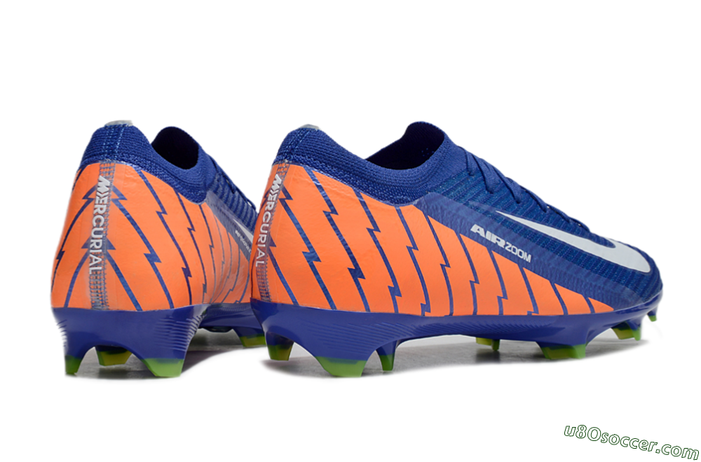 Nike Air Zoom Mercurial Vapor 16 Elite FG Firm Ground Soccer Cleats - Blue/White/Orange 6