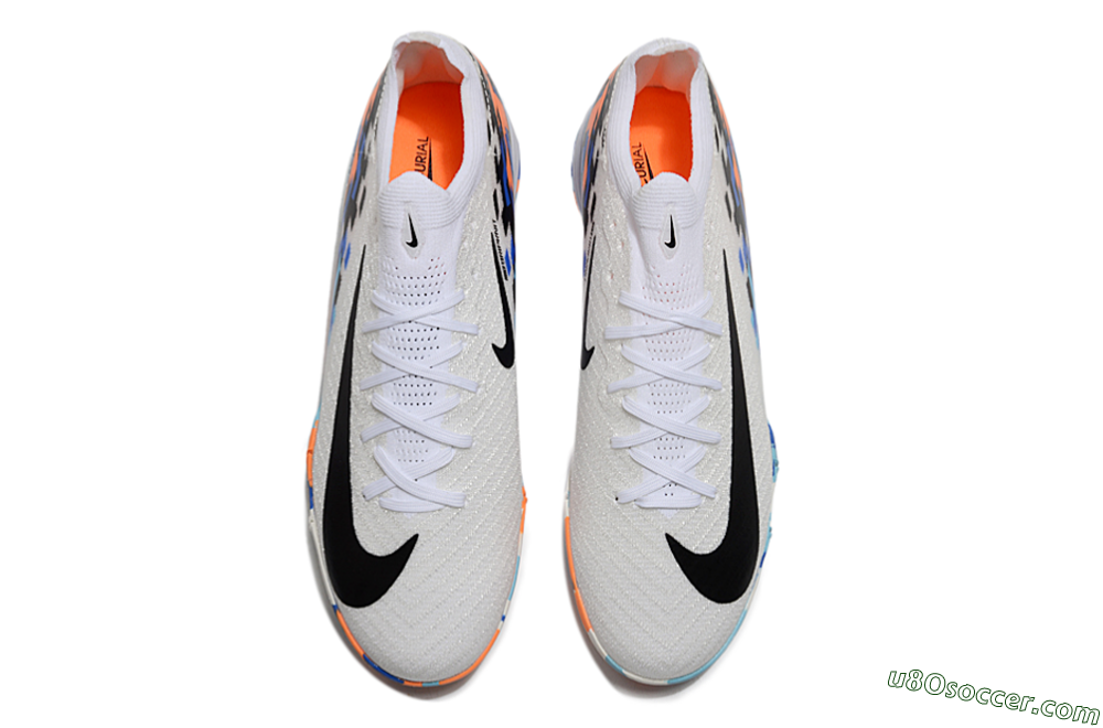 Nike Air Zoom Mercurial Vapor 16 Elite TF Artificial Turf Soccer Shoes - White/Blue/Orange 4