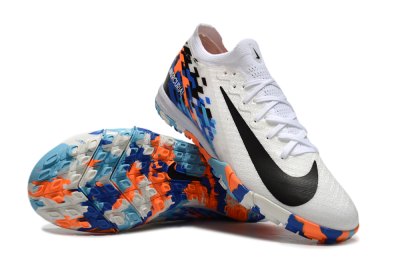 Nike Air Zoom Mercurial Vapor 16 Elite TF Artificial Turf Soccer Shoes - White/Blue/Orange
