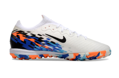 Nike Air Zoom Mercurial Vapor 16 Elite TF Artificial Turf Soccer Shoes - White/Blue/Orange