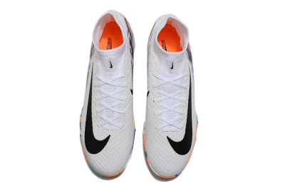 Nike Air Zoom Mercurial Superfly 10 Elite TF Artificial Turf Soccer Shoes - White/Blue/Orange