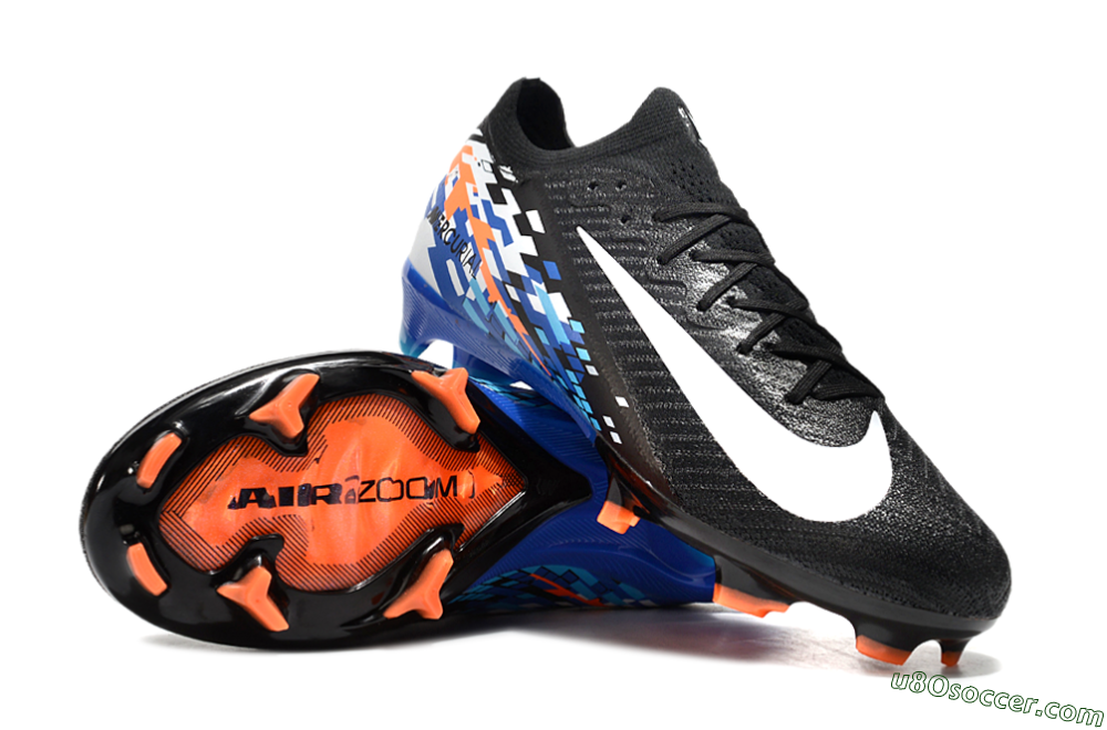 Nike Air Zoom Mercurial Vapor 16 Elite FG Firm Ground Soccer Cleats - Black/Blue/Orange 3
