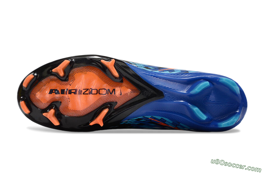 Nike Air Zoom Mercurial Vapor 16 Elite FG Firm Ground Soccer Cleats - Black/Blue/Orange 6