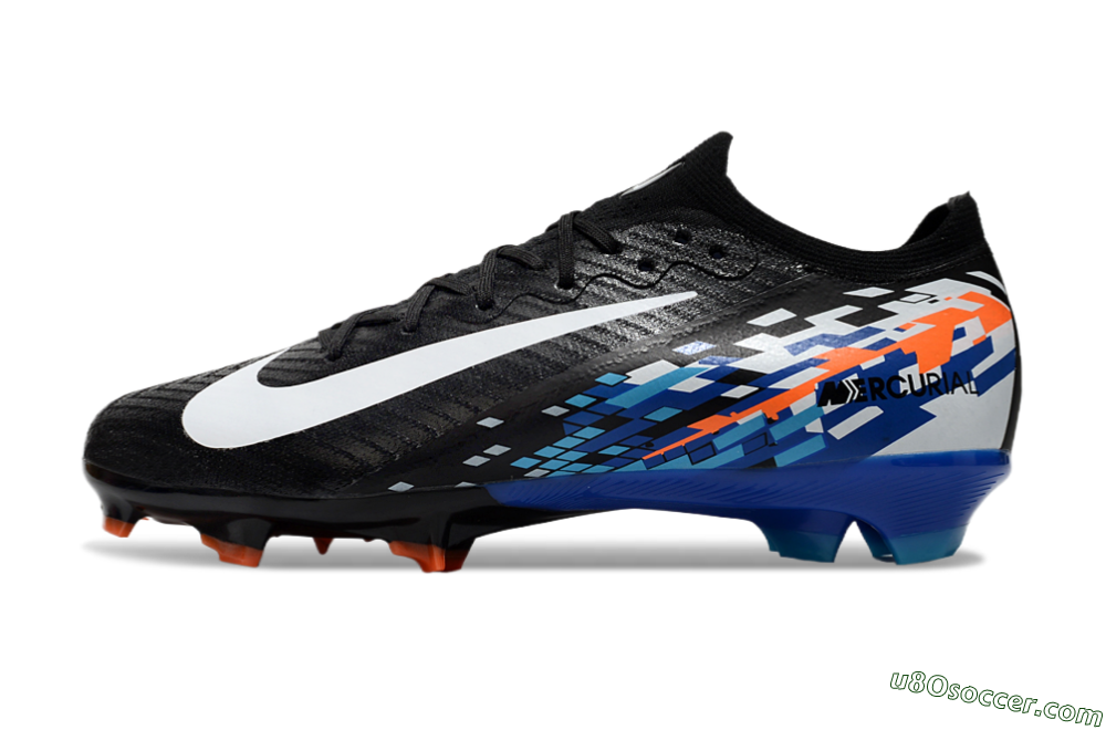 Nike Air Zoom Mercurial Vapor 16 Elite FG Firm Ground Soccer Cleats - Black/Blue/Orange 2