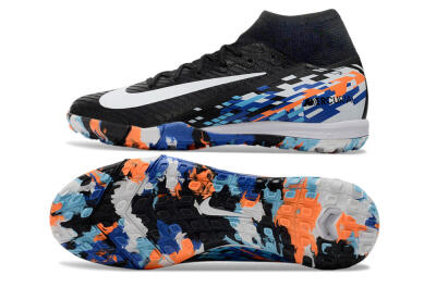 Nike Air Zoom Mercurial Superfly 10 Elite TF Artificial Turf Soccer Shoes - Black/Blue/Orange