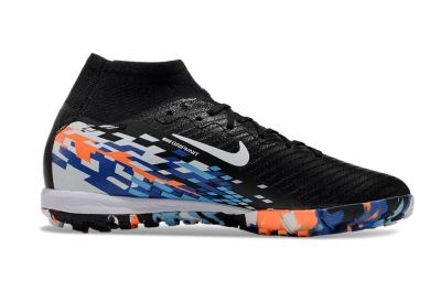 Nike Air Zoom Mercurial Superfly 10 Elite TF Artificial Turf Soccer Shoes - Black/Blue/Orange