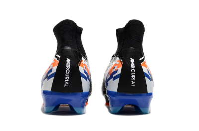 Nike Air Zoom Mercurial Superfly 10 Elite FG Firm Ground Soccer Cleats - Black/Blue/Orange