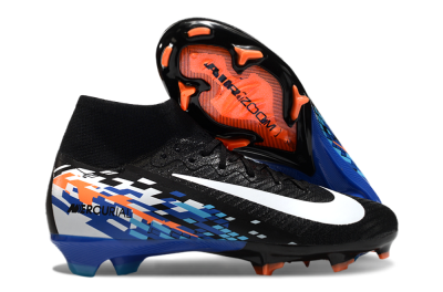 Nike Air Zoom Mercurial Superfly 10 Elite FG Firm Ground Soccer Cleats - Black/Blue/Orange