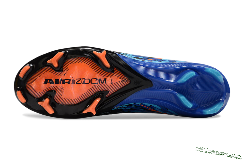 Nike Air Zoom Mercurial Superfly 10 Elite FG Firm Ground Soccer Cleats - Black/Blue/Orange 6