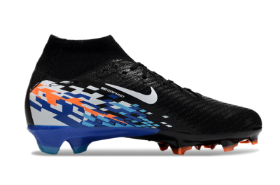 Nike Air Zoom Mercurial Superfly 10 Elite FG Firm Ground Soccer Cleats - Black/Blue/Orange