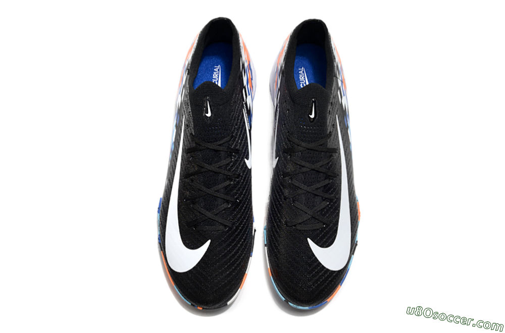 Nike Air Zoom Mercurial Vapor 16 Elite TF Artificial Turf Soccer Shoes - Black/Blue/Orange 4