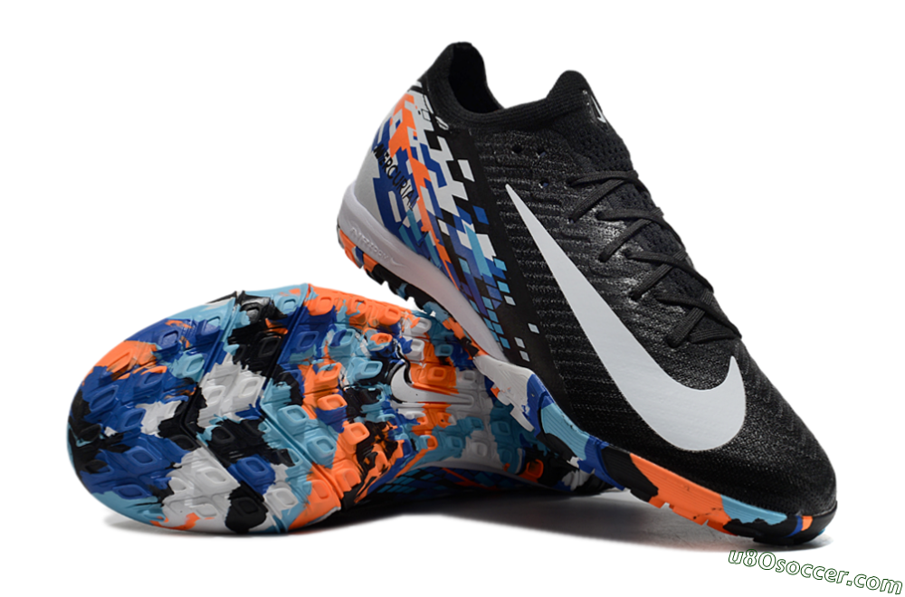 Nike Air Zoom Mercurial Vapor 16 Elite TF Artificial Turf Soccer Shoes - Black/Blue/Orange 3