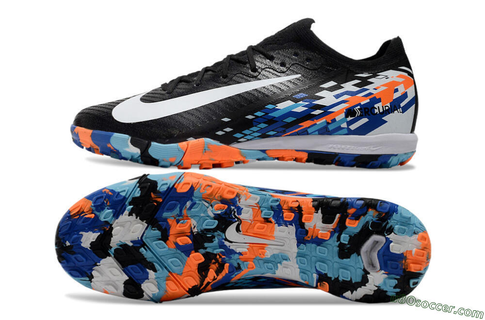 Nike Air Zoom Mercurial Vapor 16 Elite TF Artificial Turf Soccer Shoes - Black/Blue/Orange 0
