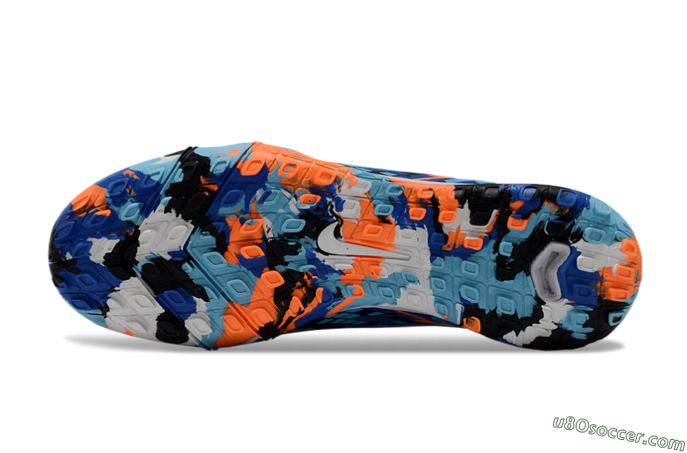 Nike Air Zoom Mercurial Vapor 16 Elite TF Artificial Turf Soccer Shoes - Black/Blue/Orange 6