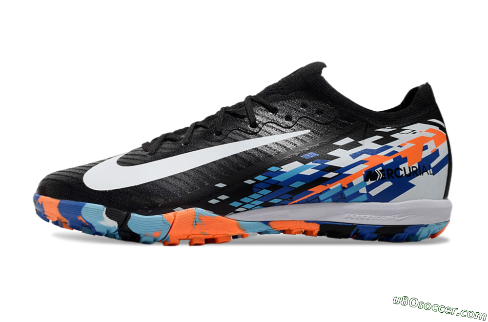Nike Air Zoom Mercurial Vapor 16 Elite TF Artificial Turf Soccer Shoes - Black/Blue/Orange 2