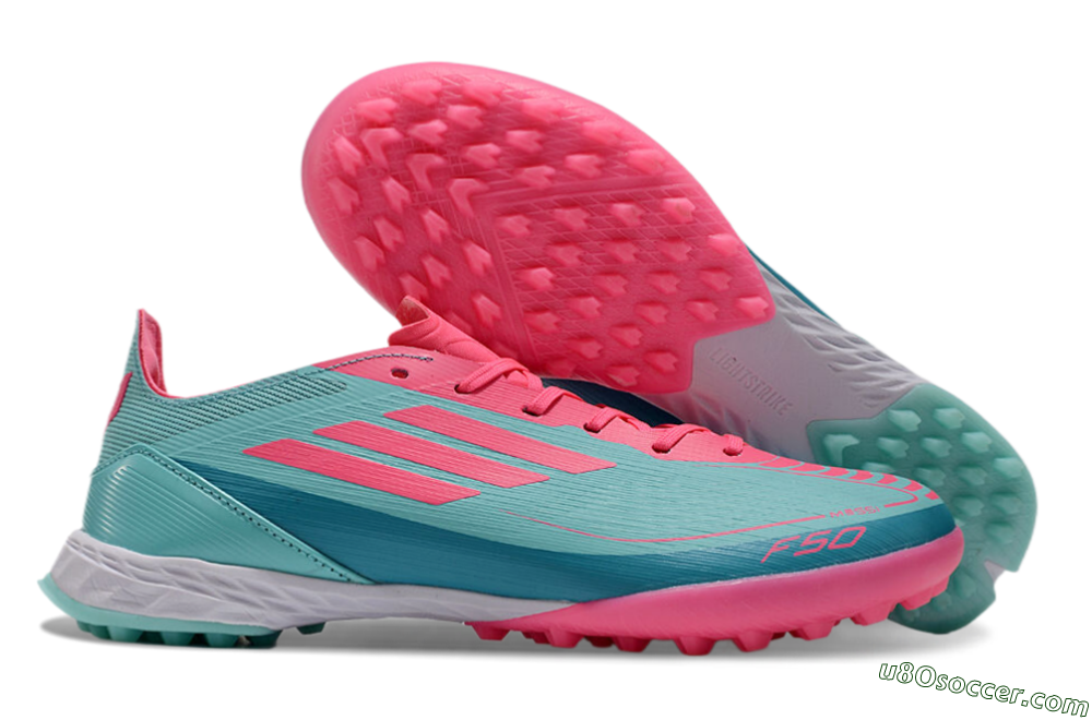 Adidas F50 Elite TF Artificial Turf Soccer Shoes - Jade/Pink/White 1