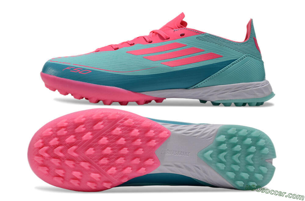 Adidas F50 Elite TF Artificial Turf Soccer Shoes - Jade/Pink/White 0