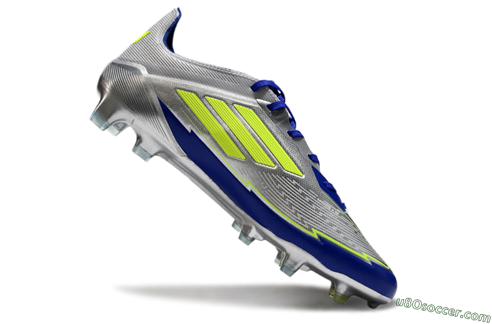 Messi x Adidas F50 Elite FG Firm Ground Soccer Cleats - Silver/Yellow/Blue 4