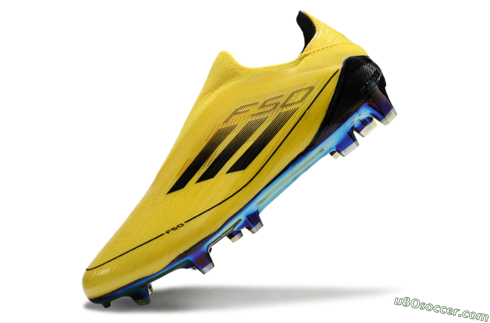 Adidas F50 Elite Laceless FG Firm Ground Soccer Cleats - Yellow/Black/Gold 5