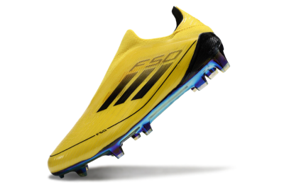 Adidas F50 Elite Laceless FG Firm Ground Soccer Cleats - Yellow/Black/Gold