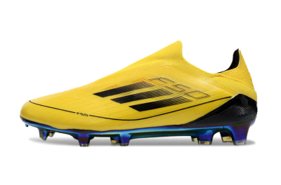 Adidas F50 Elite Laceless FG Firm Ground Soccer Cleats - Yellow/Black/Gold
