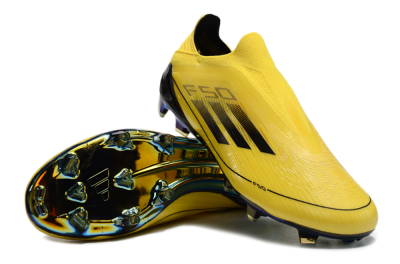 Adidas F50 Elite Laceless FG Firm Ground Soccer Cleats - Yellow/Black/Gold
