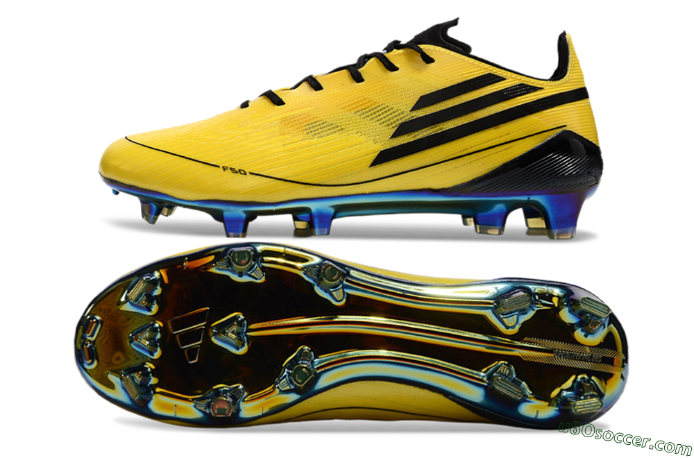 Adidas F50 Elite FG Firm Ground Soccer Cleats - Yellow/Black/Gold 0